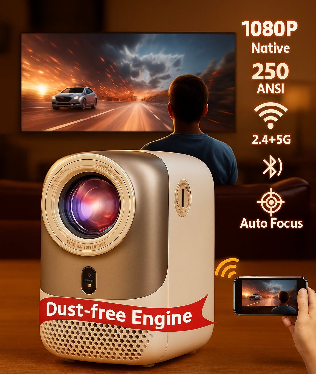 EVOA E1 Full HD Projector for home cinema